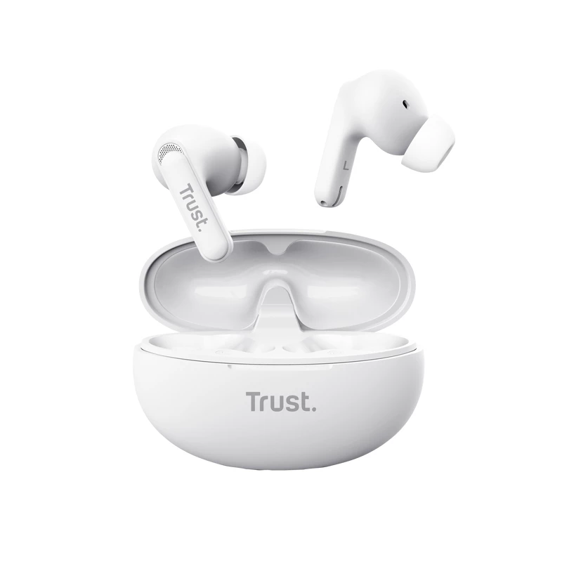 Trust Yavi Zestaw słuchawkowy True Wireless Stereo (TWS) douszny Rozmowy/Muzyka USB Type-C Bluetooth Biały