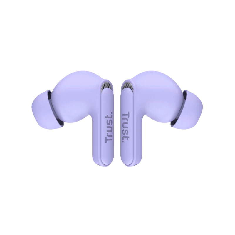 Trust Yavi Zestaw słuchawkowy True Wireless Stereo (TWS) Douszne Połączenia/Muzyka USB typu C Bluetooth Fioletowy