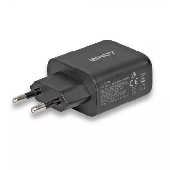 Lindy 65W USB 2 x Type C GaN Charger 73438