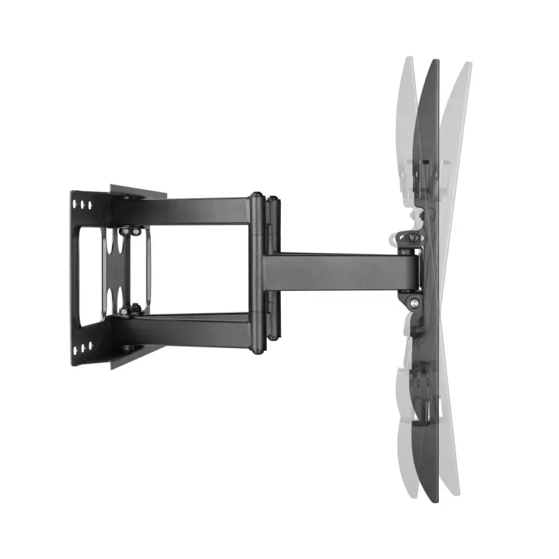Uchwyt ścienny do telewizora Gembird WM-80ST-02 — stały/uchylny, 37 cali–80 cali, VESA do 600x400, 60 kg, czarny