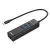 Hub USB Lindy USB 3.2 Type-C Hub i konwerter Gigabit Ethernet