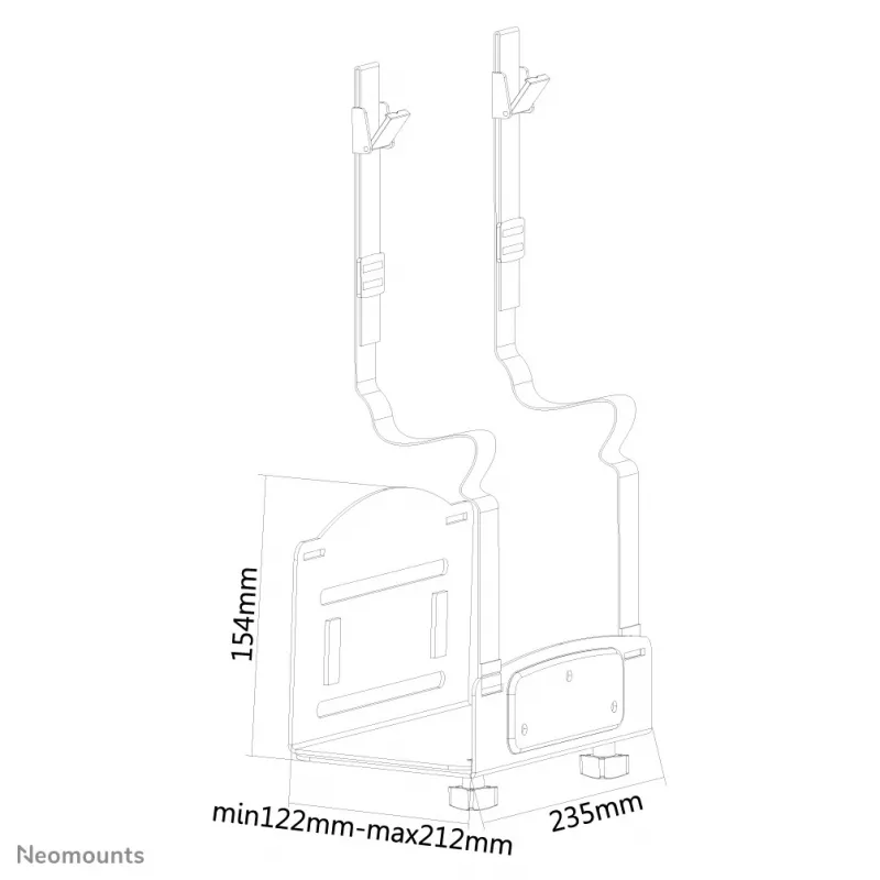 Neomounts CPU-W100Czarny uchwyt CPU - maks. 10 kg - uniwersalny