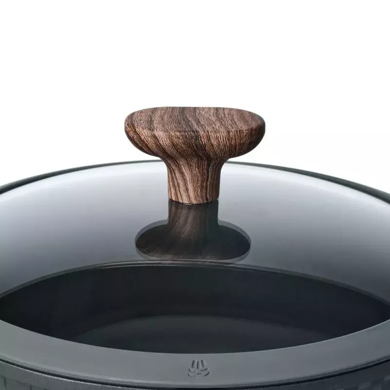 Resto Kitchenware Ran garnek 4,2 l, okrągły, beżowy, drewno