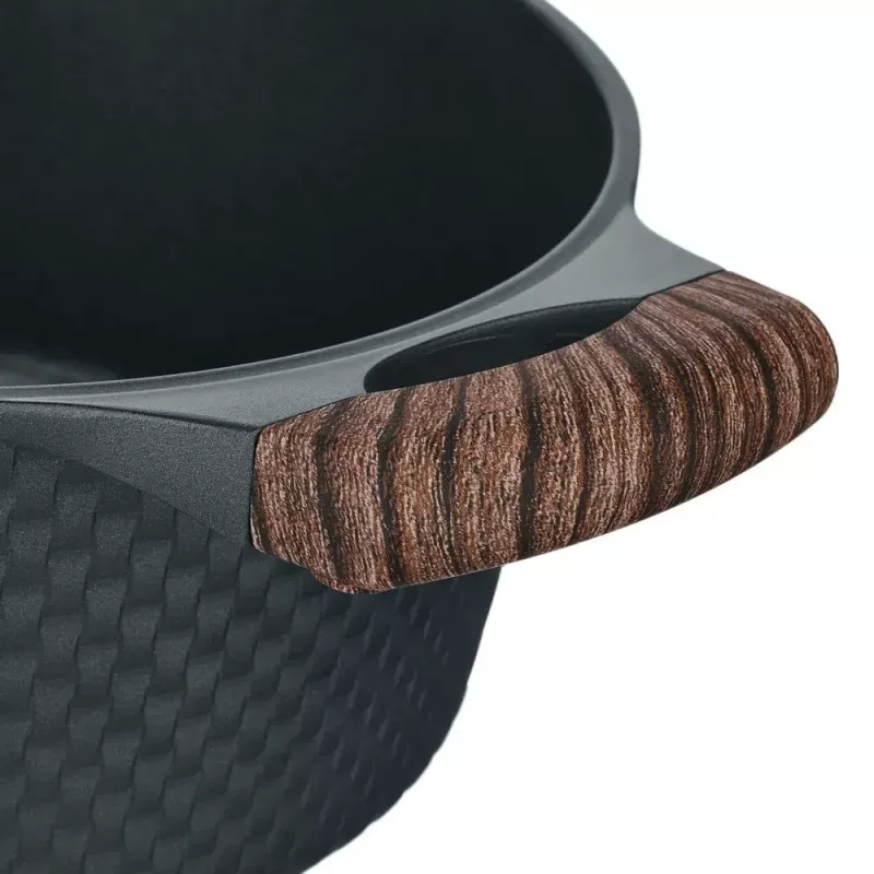 Resto Kitchenware Ran garnek 4,2 l, okrągły, beżowy, drewno