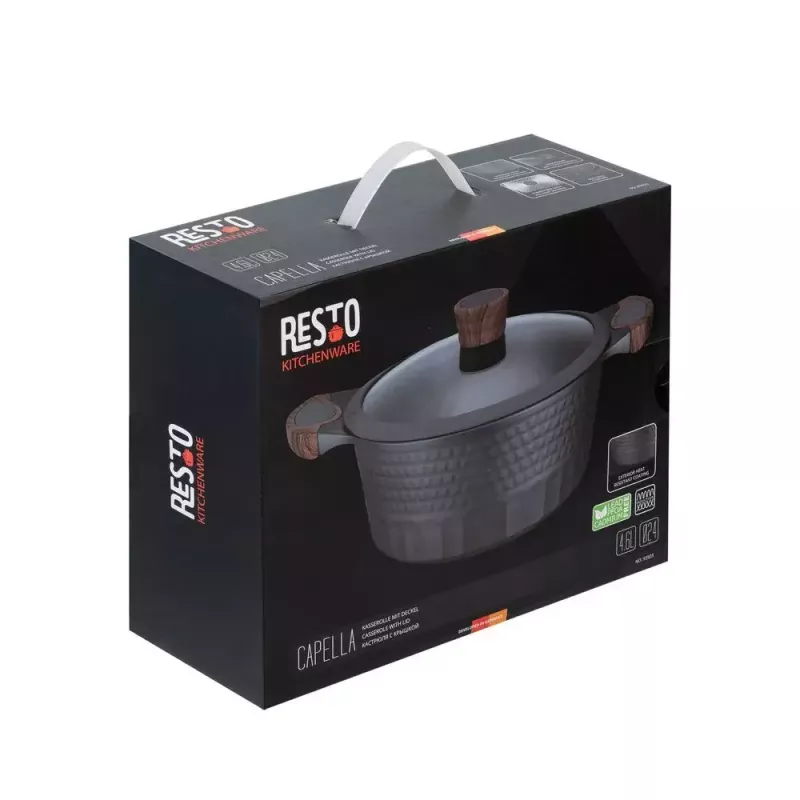 Resto Kitchenware Capella 4,6 L Okrągły Czarny Wood
