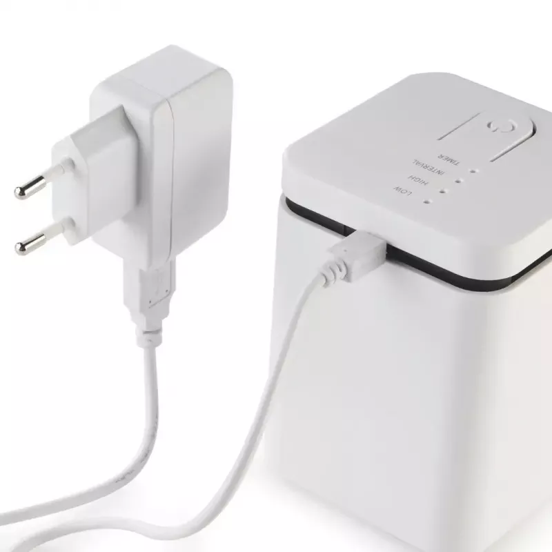 Dyfuzor zapachowy ewaporacyjny Stylies ELARAszary do 25 m² — sieciowy, bateryjny, USB, timer 2 h, 1,3 W, 74×74×100 mm, szary