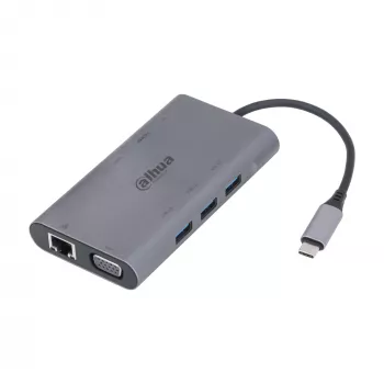 Stacja dokująca Dahua Technology 9 w 1 USB 3.1 Typ-C do USB 3.0 + HDMI + RJ45 + VGA + SD/TF + PD