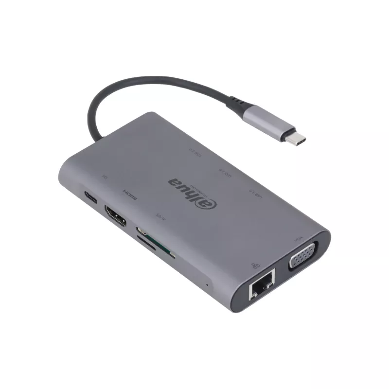 Stacja dokująca Dahua Technology 9 w 1 USB 3.1 Typ-C do USB 3.0 + HDMI + RJ45 + VGA + SD/TF + PD