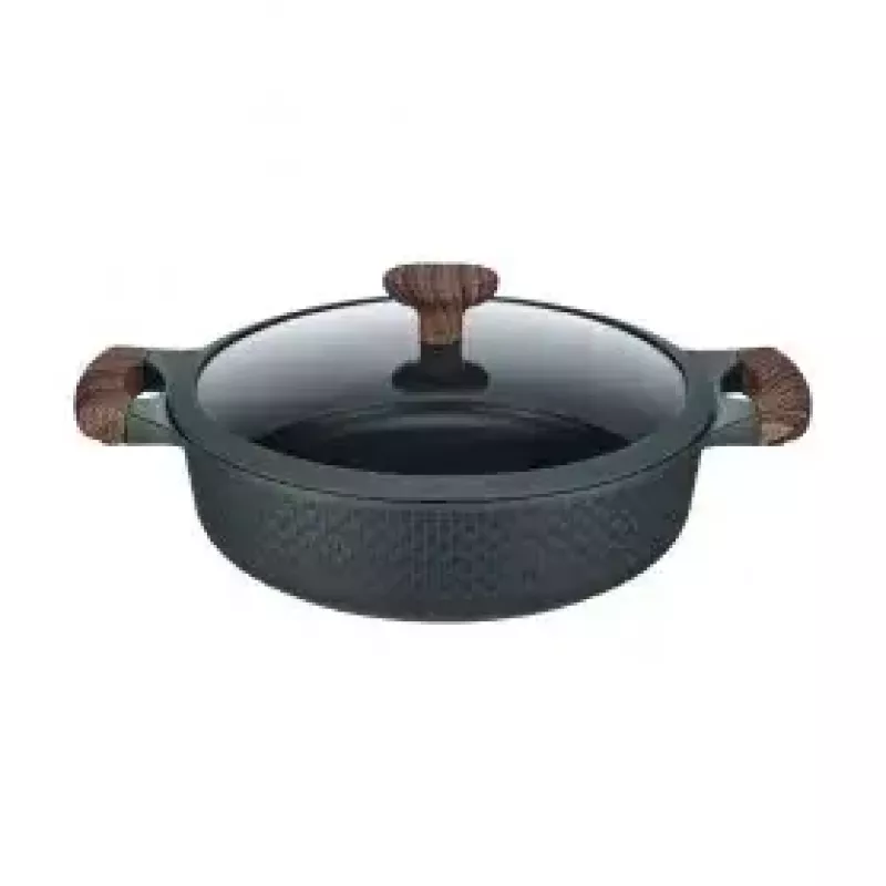 Resto Kitchenware 93906 garnek wielofunkcyjny, czarne aluminium, 4,1 l, 28 cm