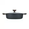 Resto Kitchenware 93906 garnek wielofunkcyjny, czarne aluminium, 4,1 l, 28 cm