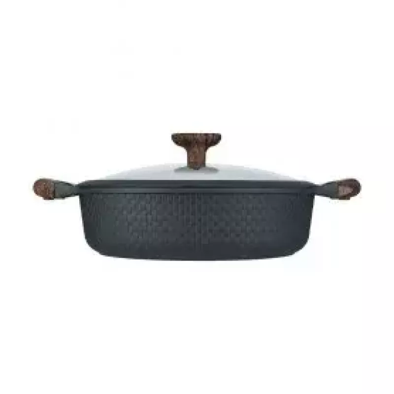 Resto Kitchenware 93906 garnek wielofunkcyjny, czarne aluminium, 4,1 l, 28 cm
