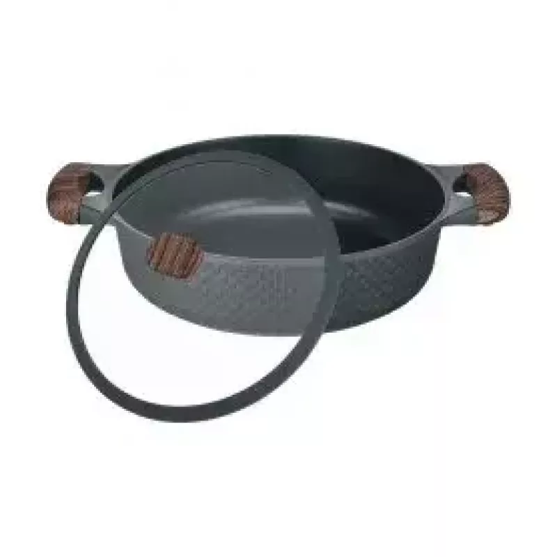 Resto Kitchenware 93906 garnek wielofunkcyjny, czarne aluminium, 4,1 l, 28 cm