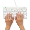 Ergonomiczna klawiatura R-Go Tools R-Go Compact Break, kompaktowa klawiatura z oprogramowaniem przerw, QWERTY (US), przewodowa, biała
