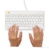 Ergonomiczna klawiatura R-Go Tools R-Go Compact Break, kompaktowa klawiatura z oprogramowaniem przerw, QWERTY (US), przewodowa, biała