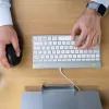 Ergonomiczna klawiatura R-Go Tools R-Go Compact Break, kompaktowa klawiatura z oprogramowaniem przerw, QWERTY (US), przewodowa, biała