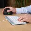 Ergonomiczna klawiatura R-Go Tools R-Go Compact Break, kompaktowa klawiatura z oprogramowaniem przerw, QWERTY (US), przewodowa, biała