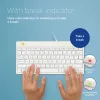 Ergonomiczna klawiatura R-Go Tools R-Go Compact Break, kompaktowa klawiatura z oprogramowaniem przerw, QWERTY (US), przewodowa, biała