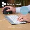 Ergonomiczna klawiatura R-Go Tools R-Go Compact Break, kompaktowa klawiatura z oprogramowaniem przerw, QWERTY (US), przewodowa, biała