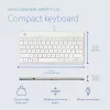Ergonomiczna klawiatura R-Go Tools R-Go Compact Break, kompaktowa klawiatura z oprogramowaniem przerw, QWERTY (US), przewodowa, biała