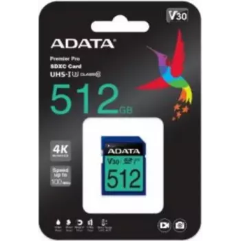 Pamięć Flash ADATA 512 GB SDXC UHS-I Klasa 10 ASDX512GUI3V30S-R