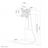 Neomounts FPMA-D800 Uchwyt do monitora 10-27 cali, Wolnostojący, 10 kg, 25.4 cm (10 cali), 68.6 cm (27 cali), 100 x 100 mm, Srebrny