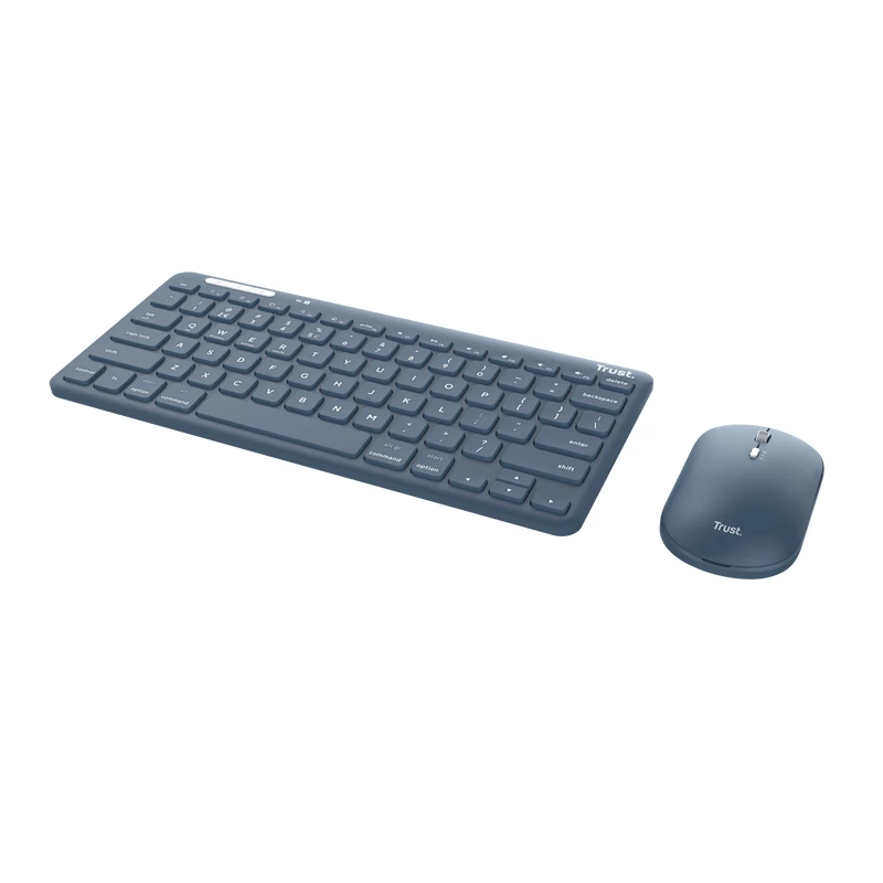 Trust Lyra klawiatura Mysz w zestawie Biurowa RF Wireless + Bluetooth QWERTY US English Niebieska