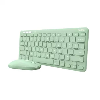 Trust Lyra klawiatura Mysz w zestawie Biurowa RF Wireless + Bluetooth QWERTY US English Zielony