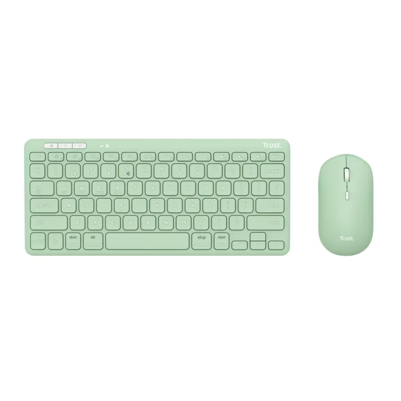 Trust Lyra klawiatura Mysz w zestawie Biurowa RF Wireless + Bluetooth QWERTY US English Zielony