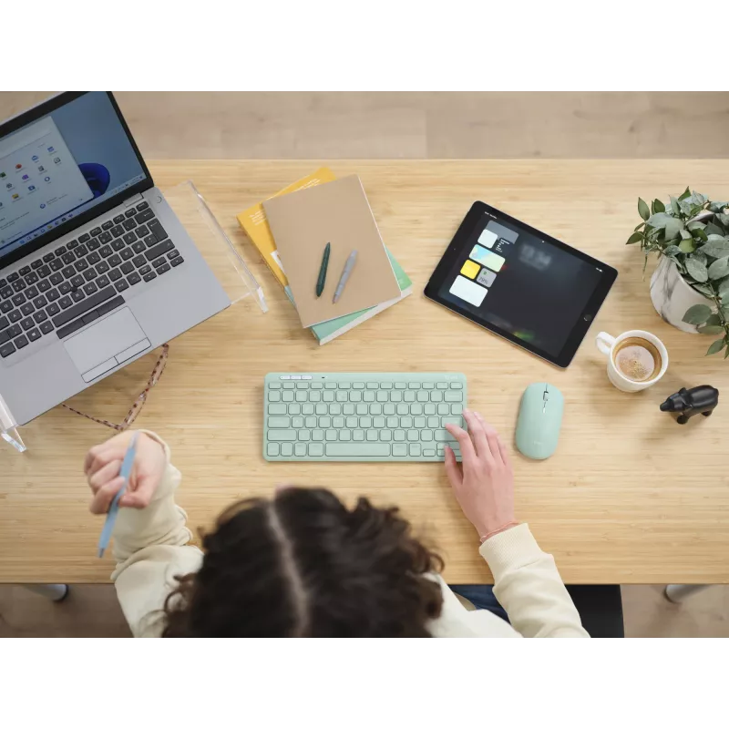 Trust Lyra klawiatura Mysz w zestawie Biurowa RF Wireless + Bluetooth QWERTY US English Zielony