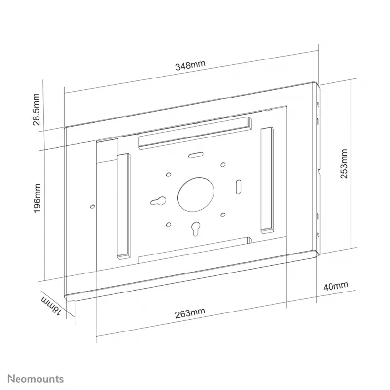 Neomounts uchwyt ścienny do tabletu WL15-660WH1 maksymalny rozmiar ekranu 32,8 cm