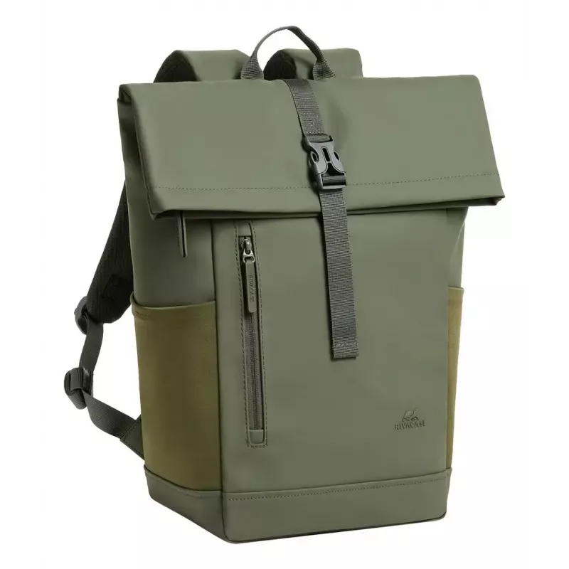 Plecak podróżny Rivacase Eden Olive skóra PU Poliester rPET 250x160x430mm
