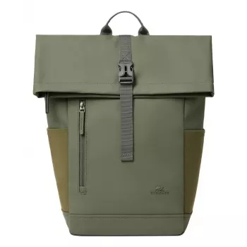 Plecak podróżny Rivacase Eden Olive skóra PU Poliester rPET 250x160x430mm