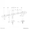 Neomounts DS60-600BL2 Ramię do monitora 10-32 cale - Quick-fix - 180°-stop