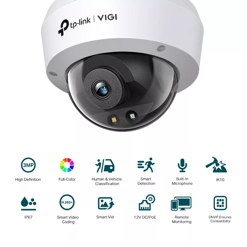 TP-Link VIGI C230 Dome IP kamera bezpieczeństwa Wewnątrz i na zewnątrz 2304 x 1296 pikseli Sufitowa