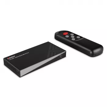 Lindy 3-portowy przełącznik HDMI 8K60 HDMI USB Micro-USB czarny 4320p 48 Gbit/s