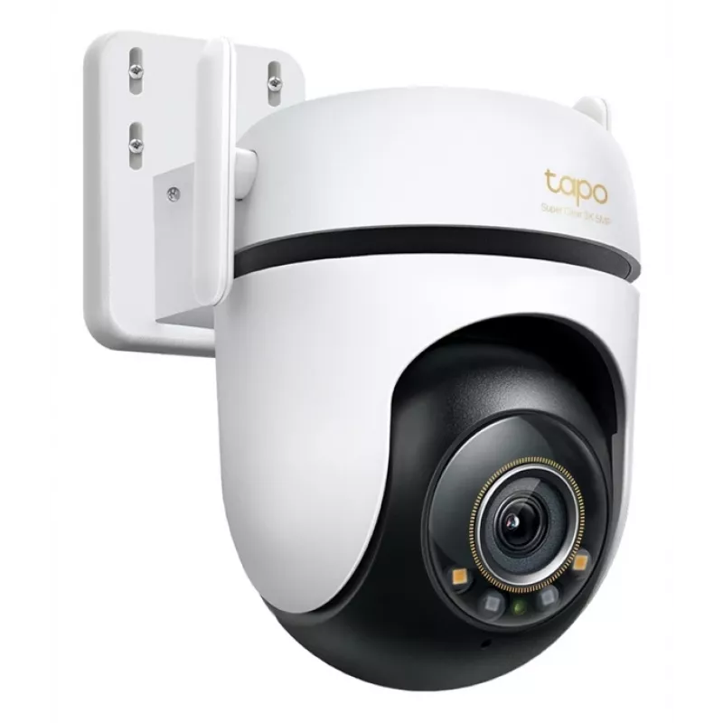 Kamera bezpieczeństwa Wi-Fi TP-Link z obrotem i nachyleniem na zewnątrz SPEC: 3K 5MP (2880x1620), 2,4 GHz, 2 × anteny zewnętrzne, 1 × port Ethernet, obrót poziomy 360°