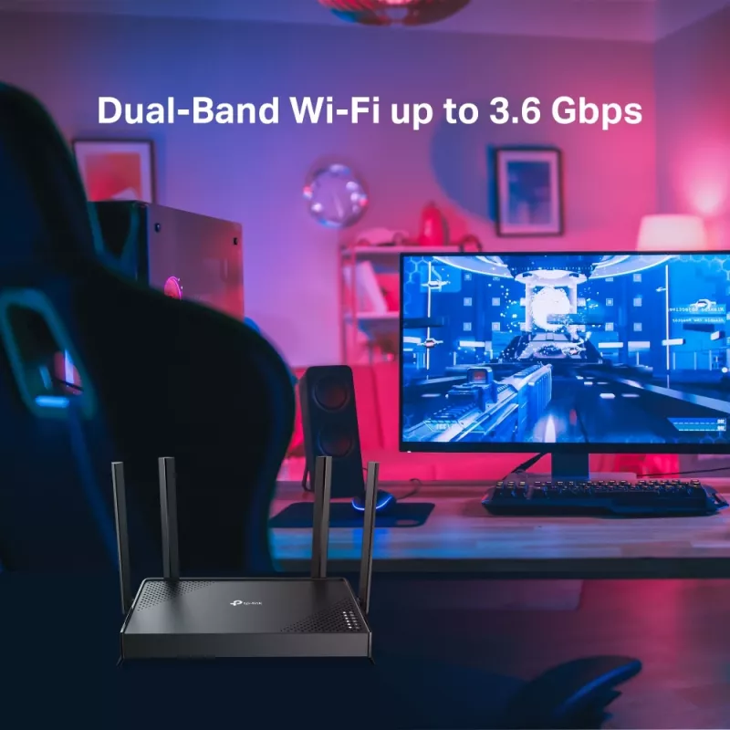 TP-Link Archer BE220 router bezprzewodowy Gigabit Ethernet Dwupasmowy (2,4 GHz / 5 GHz) Czarny