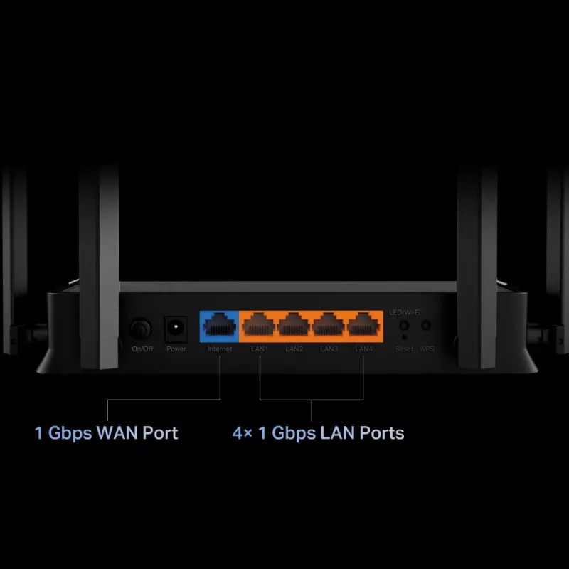 TP-Link Archer BE220 router bezprzewodowy Gigabit Ethernet Dwupasmowy (2,4 GHz / 5 GHz) Czarny