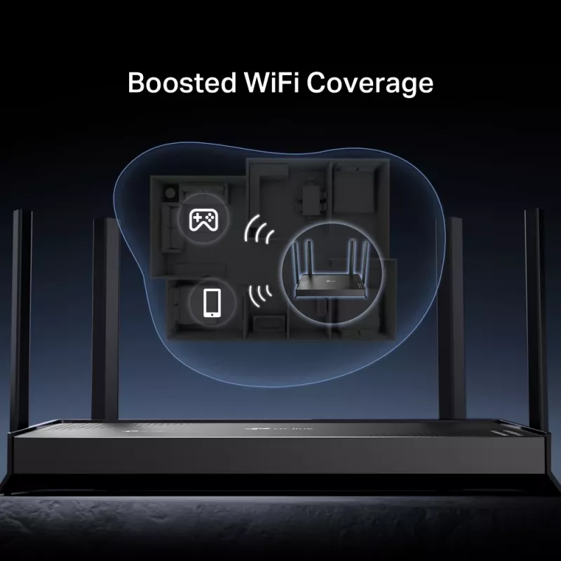 TP-Link Archer BE220 router bezprzewodowy Gigabit Ethernet Dwupasmowy (2,4 GHz / 5 GHz) Czarny