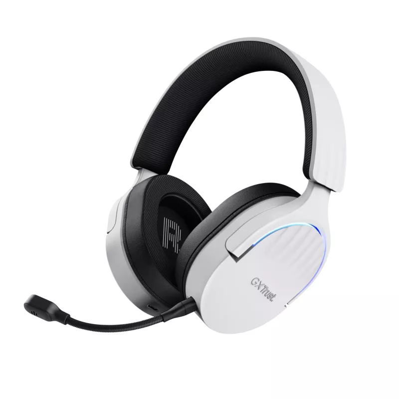 Trust GXT 491W FAYZO Headset Wired & Wireless Head-band Gaming USB Type-C Czarny, biały