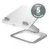Podstawka pod laptop Fellowes na biurko - Hana LT podstawka pod laptop do domu i biura - Regulowana podstawka pod laptop z 3 stopniami regulacji wysokości - Maks. rozmiar monitora 19 cali, maks. waga 4,5 kg - Biała