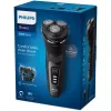 Golarka elektryczna rotacyjna Philips Seria 3000 S3244/12 – 3 głowice, mokra i na sucho, Li‑Ion, 60 min pracy, wysuwany trymer, zmywalna, czarna