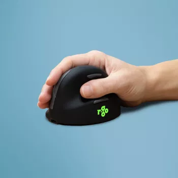 Mysz ergonomiczna R-Go Tools R-Go HE Break z oprogramowaniem przypominającym o przerwach, duża (rozmiar dłoni ≥ 185 mm), praworęczna, Bluetooth, czarna