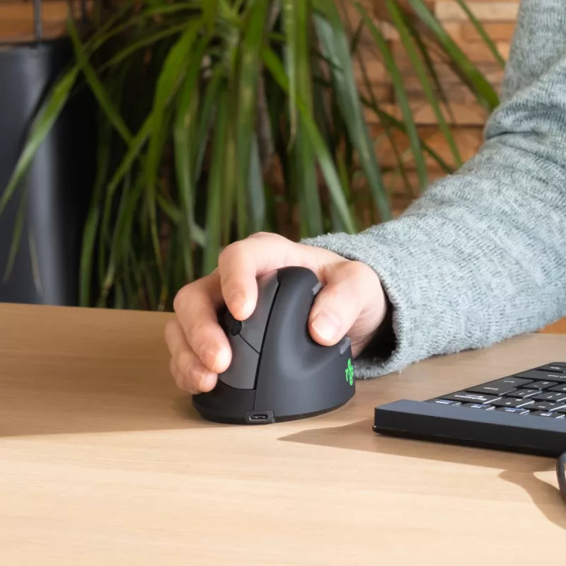 Mysz ergonomiczna R-Go Tools R-Go HE Break z oprogramowaniem przerw, średnia (dłoń 165-185 mm), praworęczna, Bluetooth, czarna