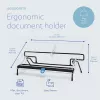 R-Go Tools Uchwyt na dokumenty R-Go Flex Read, ergonomiczny, z miękką podpórką pod nadgarstki, przezroczysty akryl
