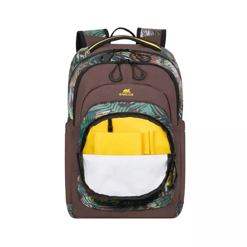 Plecak Rivacase Erebus 39,6 cm 15,6 cali Khaki z uchwytem do przenoszenia i paskiem na ramię
