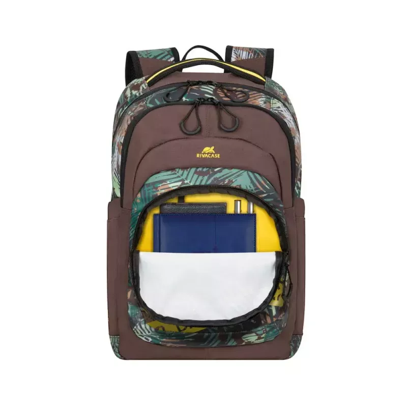 Plecak Rivacase Erebus 39,6 cm 15,6 cali Khaki z uchwytem do przenoszenia i paskiem na ramię
