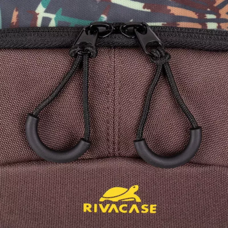 Plecak Rivacase Erebus 39,6 cm 15,6 cali Khaki z uchwytem do przenoszenia i paskiem na ramię