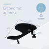 R-Go Tools Podłokietnik R-Go, ergonomiczny, symetryczny, z wycięciem brzusznym, miękka pianka, czarny