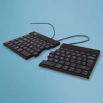 R-Go Tools Klawiatura ergonomiczna R-Go Split Break v2 z oprogramowaniem do przerw, ergonomiczna klawiatura dzielona, QWERTY (UK), przewodowa, czarna